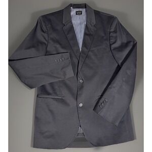 7 Diamonds Mens Black Casual Blazer Heavy Fabric Blend Size L Polka Dot Lining